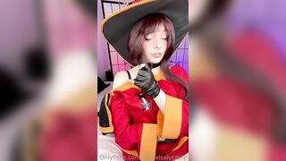 Thick Mayvisalyce Sucking A Dildo As Megumin OnlyFans