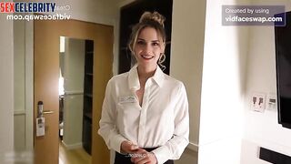 Shy young hotel AI maid Emma Watson gets fucked by pervert hotel guest for money WPOP ALLPOP